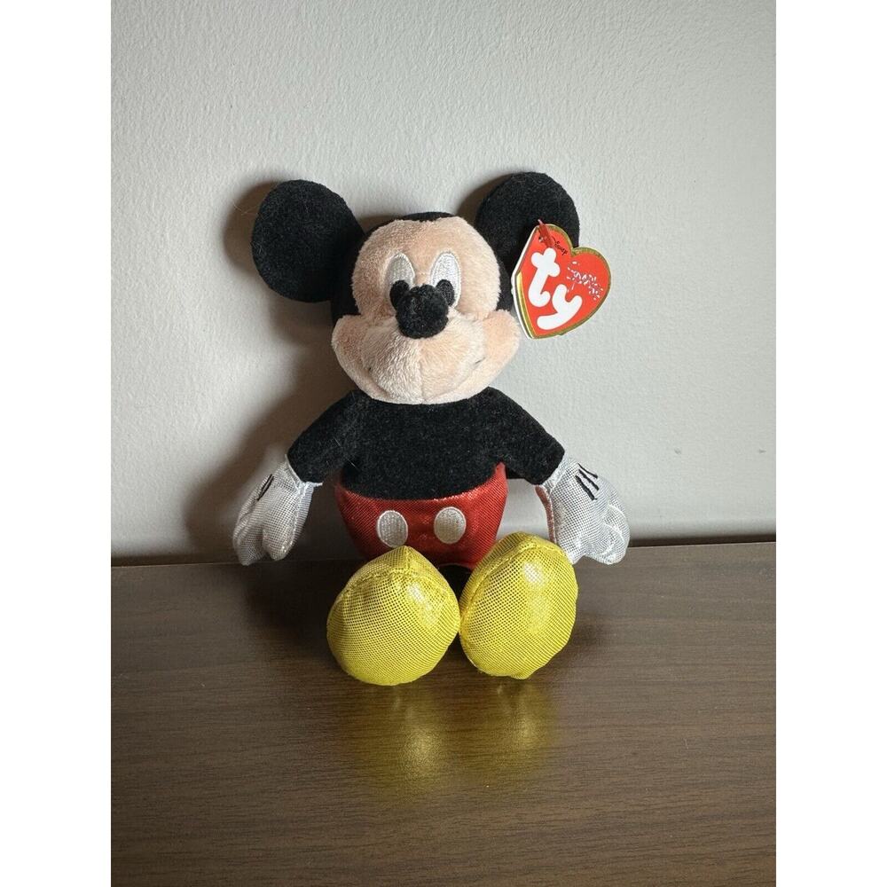 Ty Disney Sparkle 8" Mickey Mouse Stuffed Animal Plush Doll Toy